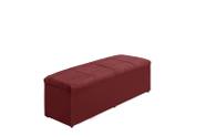 Calçadeira Baú Raissa 158 cm Suede Vermelho - Topázio Decor