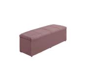 Calçadeira Baú Raissa 193 cm Suede Rosê - Ecotec