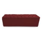 Calçadeira Bau Recamier Estofada Capitonada Queen 160cm Suede Cor Bordo - SRJ Móveis