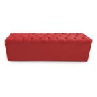 Calçadeira Bau Recamier Estofada Capitonada Queen 160cm Suede Cor Vermelho - SRJ Móveis