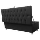 Calçadeira Baú Safira Capitonê Casal 140cm Suede Preto