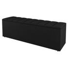 Calçadeira Baú Solteiro Cora 90cm Suede Preto - Desk Design