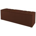 Calçadeira Baú Solteiro Grace 90cm Suede Terracota - Desk Design