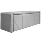 Calçadeira Baú Solteiro Minsk P02 90 cm para cama Box Suede - Amarena Móveis