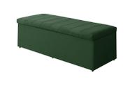 Calçadeira Baú Vitoria 100 cm Suede Verde - Ecotec