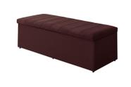 Calçadeira Baú Vitoria 120 cm Suede Bordô