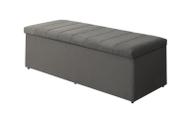 Calçadeira Baú Vitoria 120 cm Suede Cinza