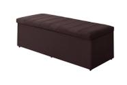 Calçadeira Baú Vitoria 193 cm Suede Bordô Escuro - Renascer Decor