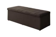 Calçadeira Baú Vitoria 193 cm Suede Marrom