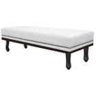 Calçadeira Casal Orlando P02 140 cm para cama Box Sintético - ADJ Decor