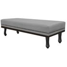 Calçadeira Casal Orlando P02 140 cm para cama Box Sintético Cinza - Amarena Móveis