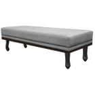 Calçadeira Casal Orlando P02 140 cm para cama Box Suede - Amarena Móveis