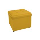 Calçadeira Copenhague 100 cm Solteiro Suede Amarelo - ADJ Decor