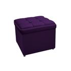 Calçadeira Copenhague 100 cm Solteiro Suede Roxo - ADJ Decor