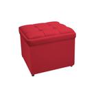 Calçadeira Copenhague 100 cm Solteiro Suede Vermelho AM Decor