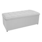 Calçadeira Copenhague 160 cm Queen Size Suede Branco AM Decor