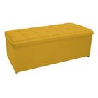 Calçadeira Copenhague 195 cm King Size Suede Amarelo - Doce Sonho Móveis