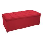 Calçadeira Copenhague 195 cm King Size Suede Vermelho - Doce Sonho Móveis