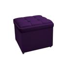 Calçadeira Copenhague 90 cm Solteiro Suede Roxo AM Decor