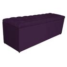 Calçadeira Estofada Liverpool 140 cm Casal Suede Roxo - Amarena Móveis