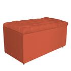 Calçadeira Estofada Liverpool 90 cm Solteiro Suede Terracota - Amarena Móveis - Am Decor