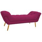 Calçadeira Estofada Veneza 140 cm Casal Suede Pink - Amarena Moveis - Am Decor