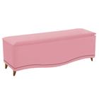 Calçadeira Estofada Yasmim 160 cm Queen Size Suede Rosa Bebê - Doce Sonho Móveis