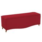 Calçadeira Estofada Yasmim 160 cm Queen Size Suede Vermelho - Doce Sonho Móveis