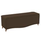 Calçadeira Estofada Yasmim 90 cm Solteiro Suede Marrom - ADJ Decor