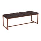 Calçadeira Industrial Carla 160cm Queen Size Quarto Box Cama Ferro Bronze material sintético Marrom - Ahz Móveis - AHAZZO MÓVEIS