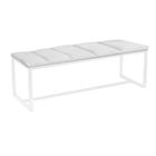 Calçadeira Industrial Carla 90cm Solteiro Quarto Box Cama Ferro Branco Suede Branco - Ahazzo Móveis