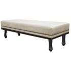 Calçadeira King Orlando P02 195 cm para cama Box Linho - Amarena Móveis