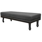 Calçadeira King Orlando P02 195 cm para cama Box Linho Cinza Escuro - Amarena Móveis