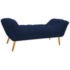 Calçadeira Madrid 140 cm Suede Azul Marinho - Topázio Decor