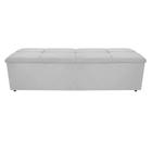 Calçadeira Munique 160 cm Queen Size Suede Branco AM Decor