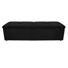 Calçadeira Munique 160 cm Queen Size Suede Preto AM Decor