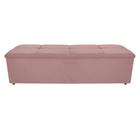 Calçadeira Munique 160 cm Queen Size Suede Rosê - Doce Sonho Móveis