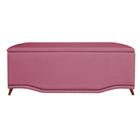 Calçadeira Recamier Baú Casal 140cm Greta Suede Rosa - DS Estofados