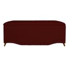 Calçadeira Recamier Baú Casal King 195cm Greta Suede Bordô - DS Estofados