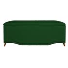 Calçadeira Recamier Baú Casal King 195cm Greta Suede Verde - DS Estofados