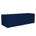 Calçadeira Recamier Baú Para Cama De Casal Dália 140x50 Cm W01 Facto Azul Marinho - Lyam Decor