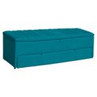 Calçadeira Recamier Baú Sapateira Casal King 190cm Ayla Suede Tampo Reto - Estopar