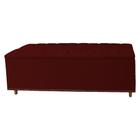 Calçadeira Recamier Baú Solteiro 90cm Diana Suede Bordô - DS Estofados