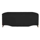 Calçadeira Recamier Baú Solteiro 90cm Greta Suede Preto - DS Estofados