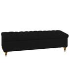 Calçadeira Recamier Estofada Para Pés de cama 1,95 cm Queen Bau Bia Nanda Decor