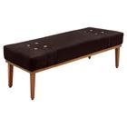 Calçadeira Recamier Queen 1,60m Gênova Suede Marrom Café - Pallazio