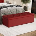 Calçadeira Sagitarius 195 King Decorativa A-020 Couro Artificial Vermelho Aradecor