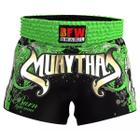 Calção Short Muay Thai em Poliéster - Green War Premium BFW