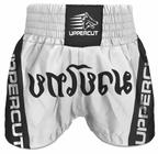 Calção Short Muay Thai Traditional Premium - Branco/Preto - Uppercut