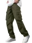 Calças Cargo Comdecevis Masculinas Workout Joggers Army Green